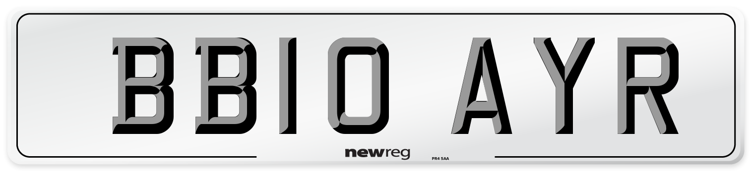 BB10 AYR Number Plate from New Reg